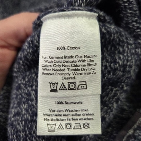 Eddie Bauer Sweater Mens Large Tall (TL) Crewneck Knit Pullover Marled Knit Blue - Picture 5 of 13